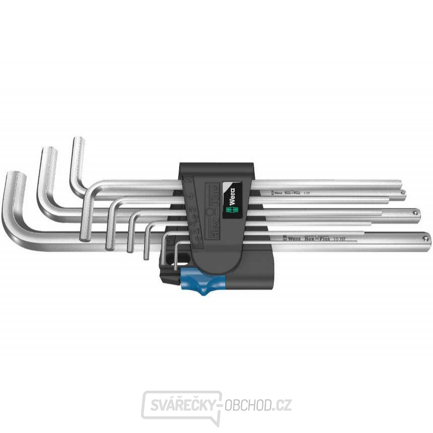 Wera 022130 Šestihranné klíče Wera 950/9 L Hex-Plus HF 1, chromovaná s přidržovací funkcí (9 ks)