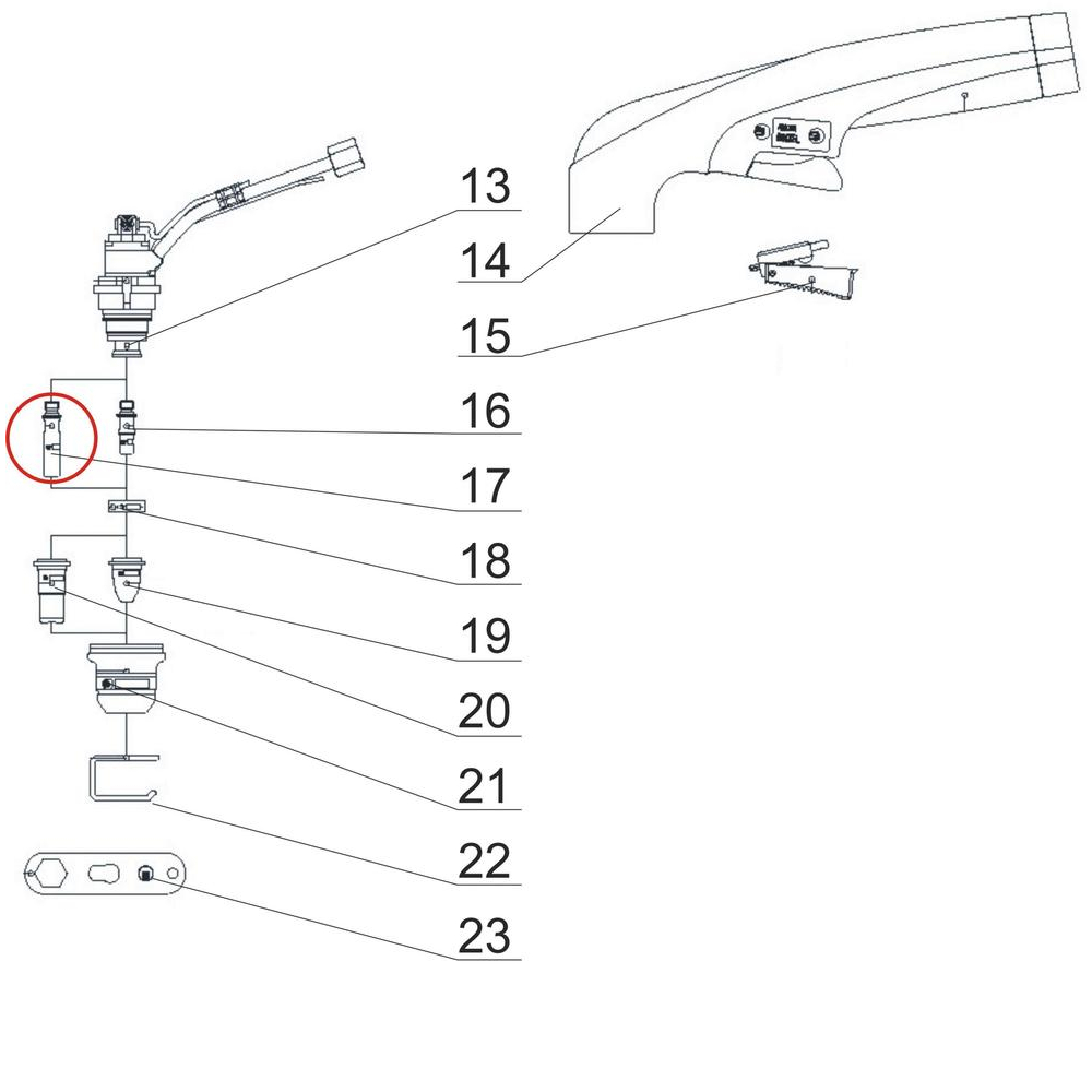 Binzel Elektroda dlouhá ABI25/45 748.0048.10