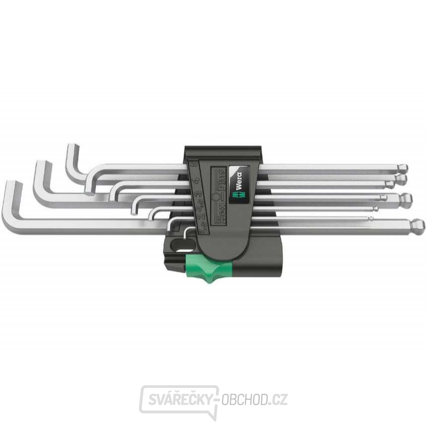 Wera 073594 Zástrčné klíče PKLS 950/9 Hex-Plus 4 zkrácené. Chromované (9 ks)