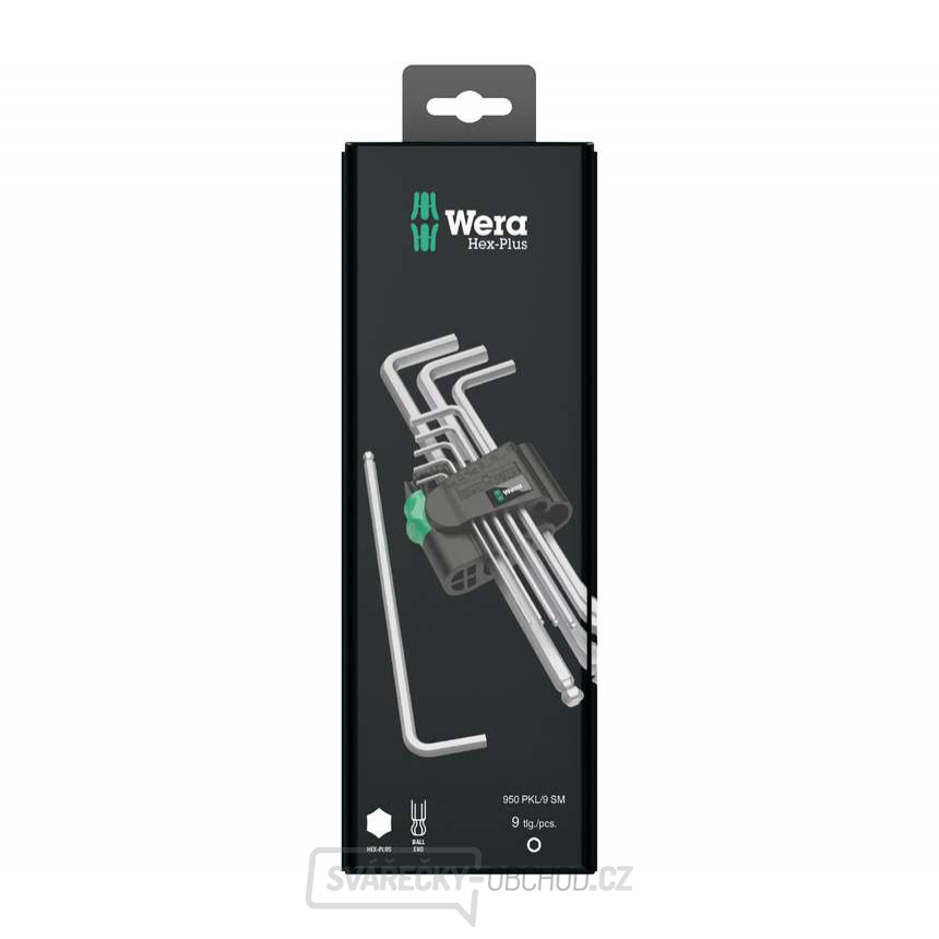 Wera 073391 Zástrčné klíče inbus 950/9 Hex-Plus 1 SB. Sada 9 ks chromované