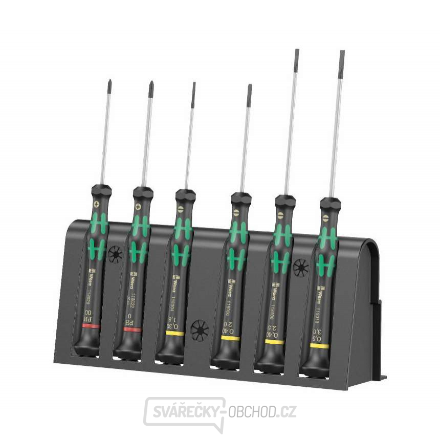 Wera 118150 Šroubováky pro elektroniku Kraftform Kompakt Micro typ 2035/6 A (Sada 6 dílů + stojánek)