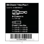 Wera 056168 Bit-Check 7 Hex-Plus 1 (Sada 7 dílů) Náhled
