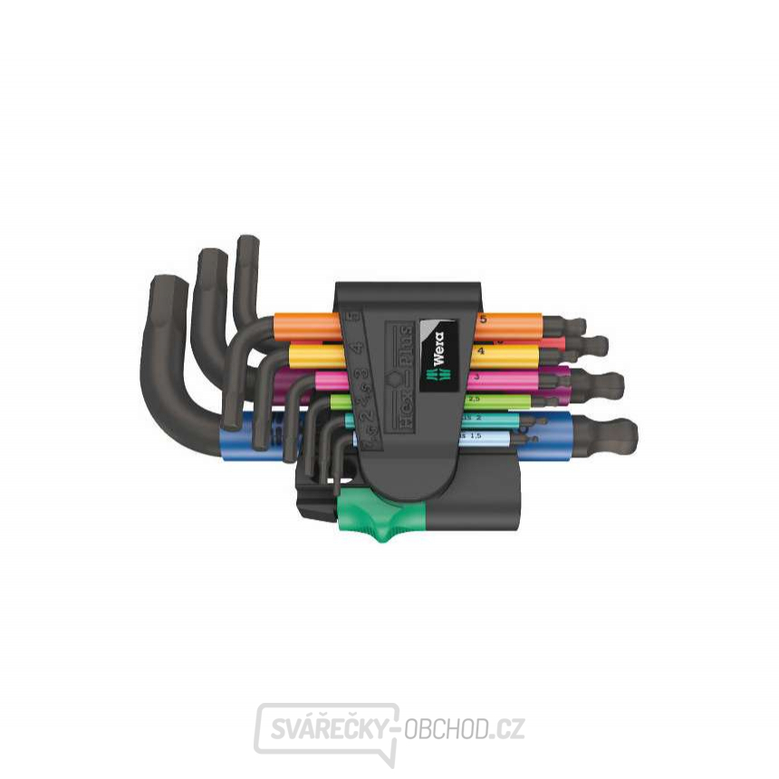 Wera 133164 Zástrčné klíče inbus 950/9 Hex-Plus Multicolour 2. Blacklaser SPKS (Sada 9 ks)