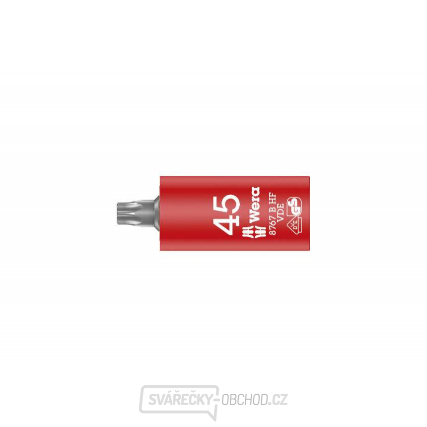 Wera 004925 Zástrčná bitová hlavice 3/8" Torx TX 45 typ 8767 VDE HF Zyklop s přidržovací funkcí