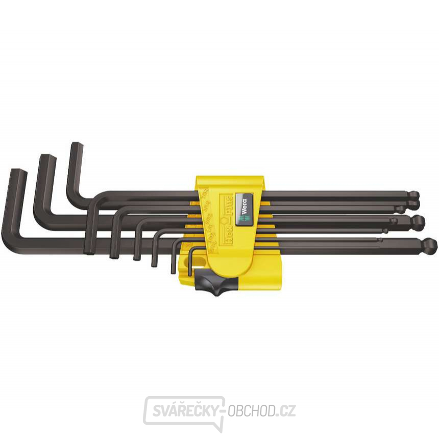 Wera 133180 Zástrčné klíče inbus 950/9 Hex-Plus Imperial 1 SB palcová, blacklaser (Sada 9 dílů)