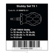 Wera 008876 Držáky bitů a šroubováků TORX® Stubby Set TX 1 Sada 5 dílů Náhled