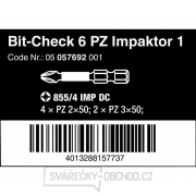 Wera 057692 Bity 1/4" Bit-Check 6 PZ Impaktor 1 (Sada 6 dílů) Náhled