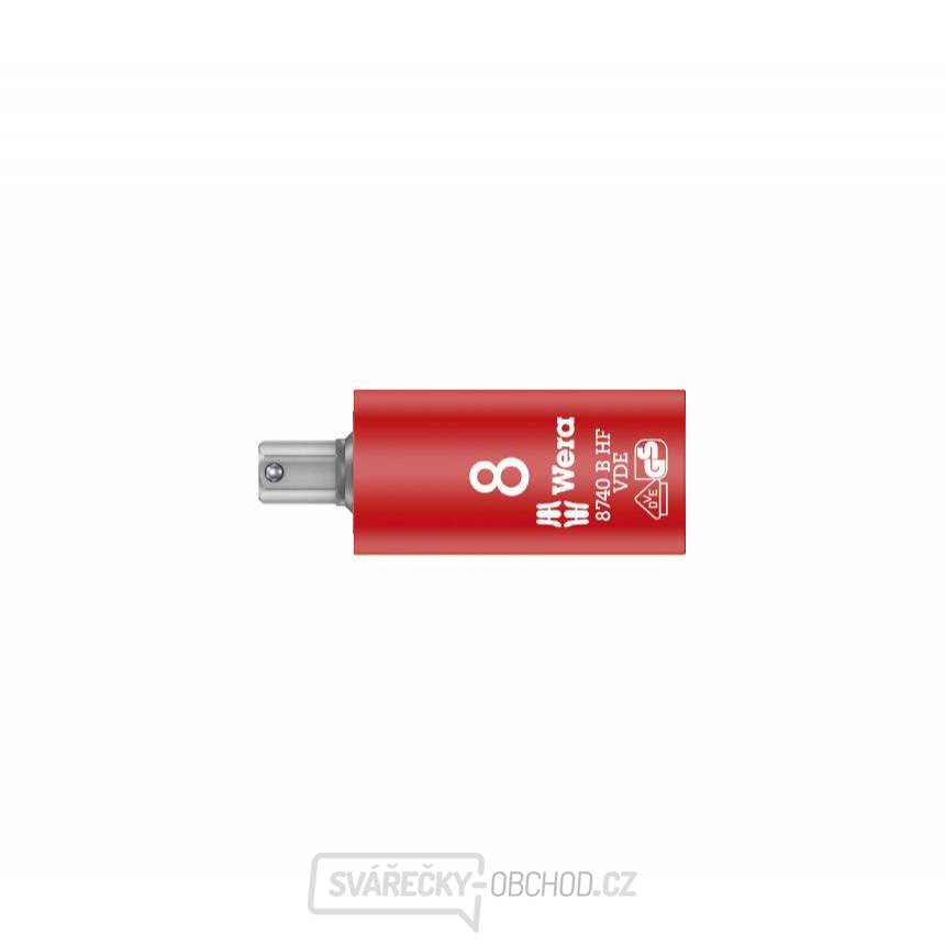 Wera 004902 Zástrčná bitová hlavice 3/8" 6hran 6acm typ 8740 B VDE HF Zyklop s přidržovací funkcí Wera 004902 Zástrčná bitová hlavice 3/8" 6hran 6acm typ 8740 B VDE HF Zyklop s přidržovací funkcí gallery main image