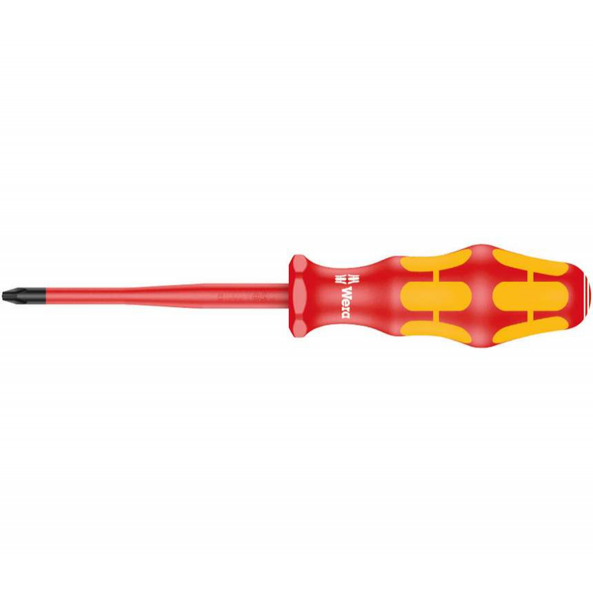 Wera 020133 Elektrikářský šroubovák Kraftform Plus PH 2x100 mm typ 162 iSS VDE, izolovaný se sníženým průměrem čepele a rukojeti 05020133001