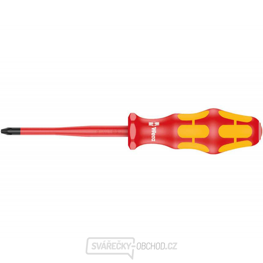 Wera 020133 Elektrikářský šroubovák Kraftform Plus PH 2x100 mm typ 162 iSS VDE, izolovaný se sníženým průměrem čepele a rukojeti