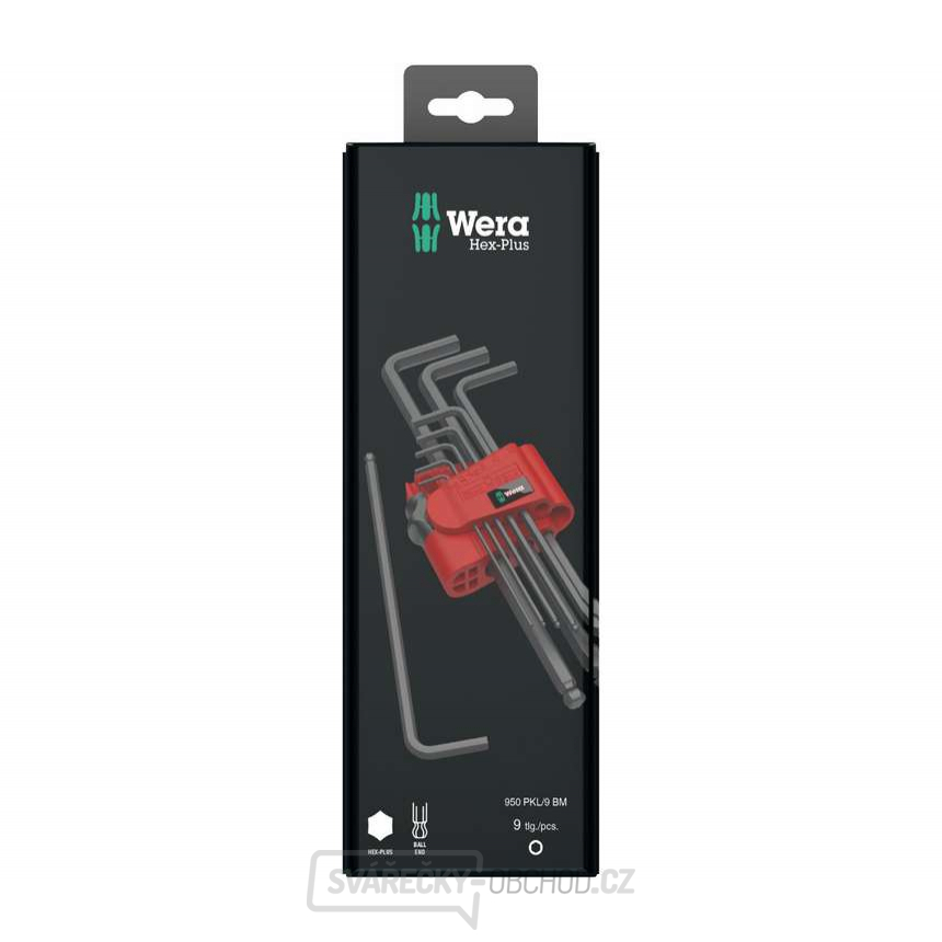 Wera 073596 Zástrčné klíče inbus 950/9 Hex-Plus 6 SB. Sada 9 ks BlackLaser