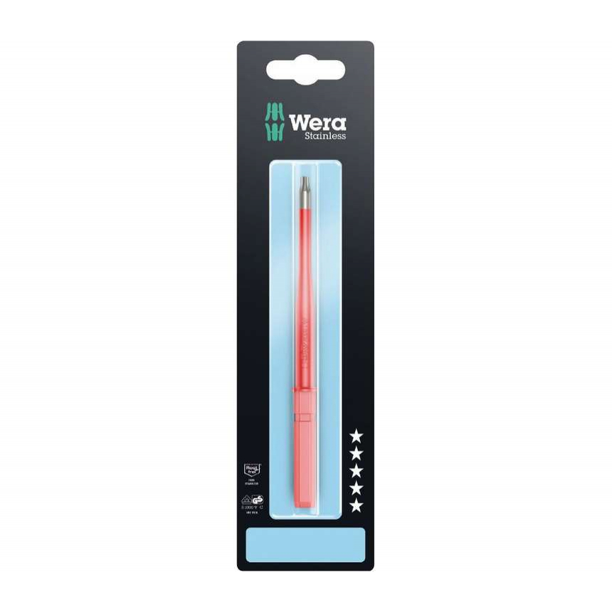 Wera 033639 Výměnná šroubovací čepel TX 25 Kraftform Kompakt VDE 3067 iS TORX SB, nerezová ocel 05006592001