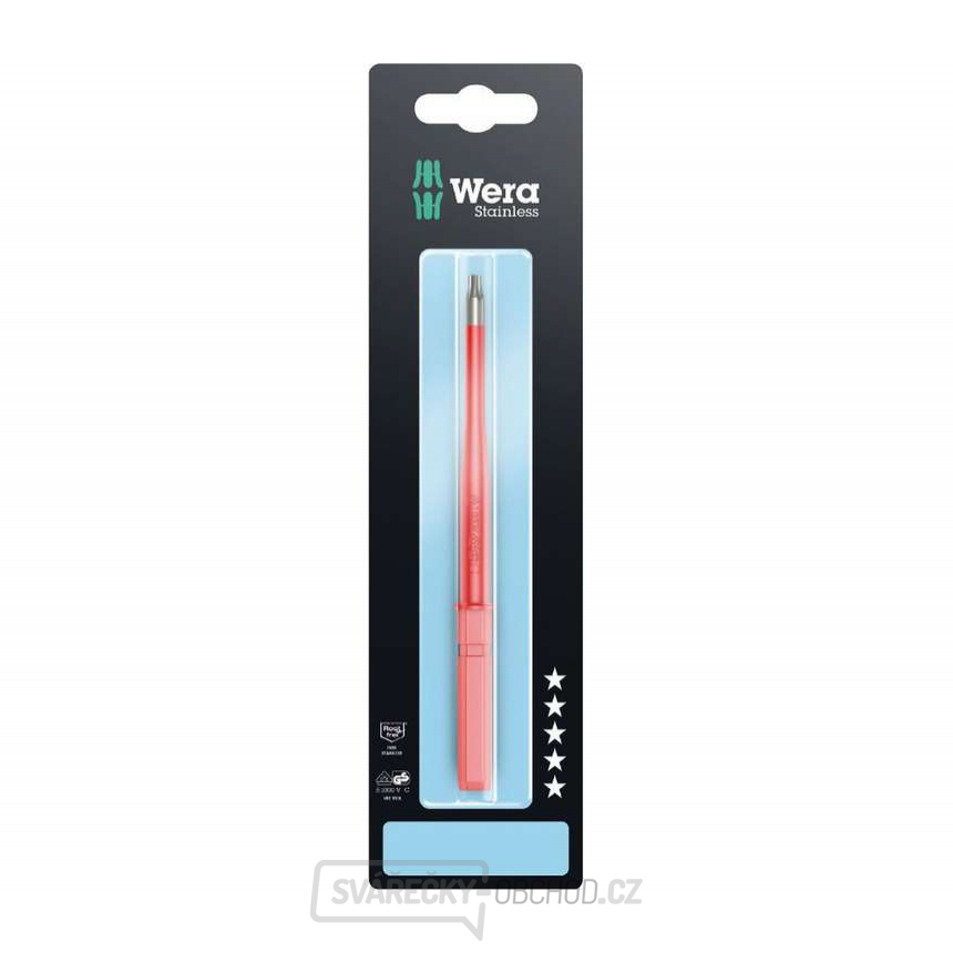 Wera 033639 Výměnná šroubovací čepel TX 25 Kraftform Kompakt VDE 3067 iS TORX® SB, nerezová ocel Wera 033639 Výměnná šroubovací čepel TX 25 Kraftform Kompakt VDE 3067 iS TORX® SB, nerezová ocel gallery main image