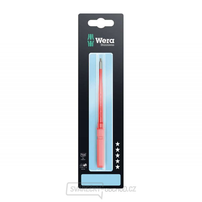 Wera 033638 Výměnná šroubovací čepel TX 20 Kraftform Kompakt VDE 3067 iS TORX® SB, nerezová ocel