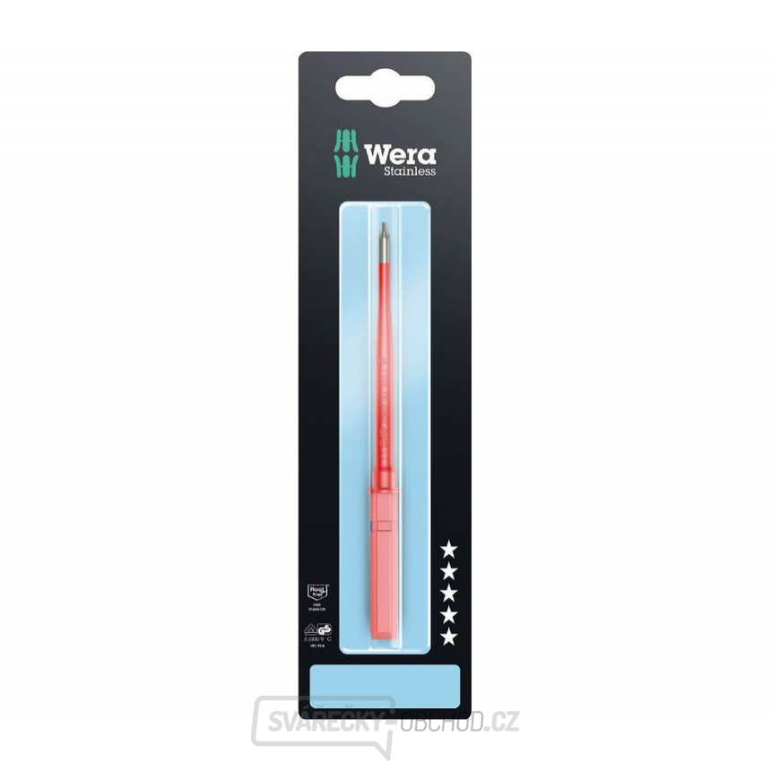 Wera 033637 Výměnná šroubovací čepel TX 15 Kraftform Kompakt VDE 3067 iS TORX® SB, nerezová ocel
