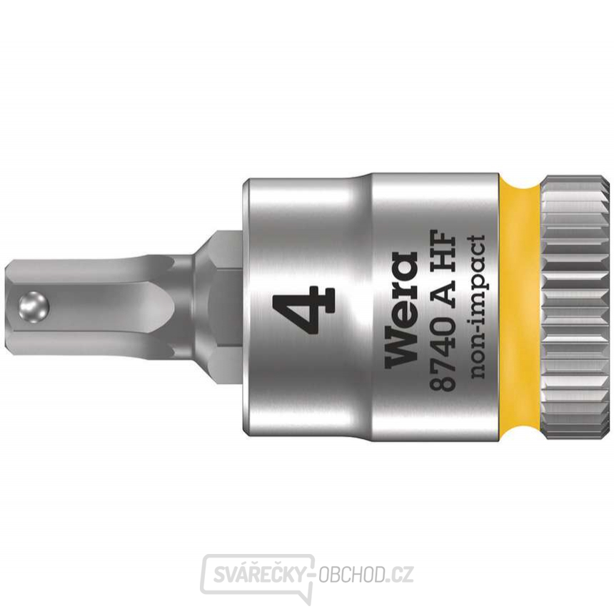 Wera 003333 Zástrčná bitová hlavice Zyklop 1/4" 6hran 4 mm typ 8740 A HF s přidržovací funkcí Wera 003333 Zástrčná bitová hlavice Zyklop 1/4" 6hran 4 mm typ 8740 A HF s přidržovací funkcí gallery main image