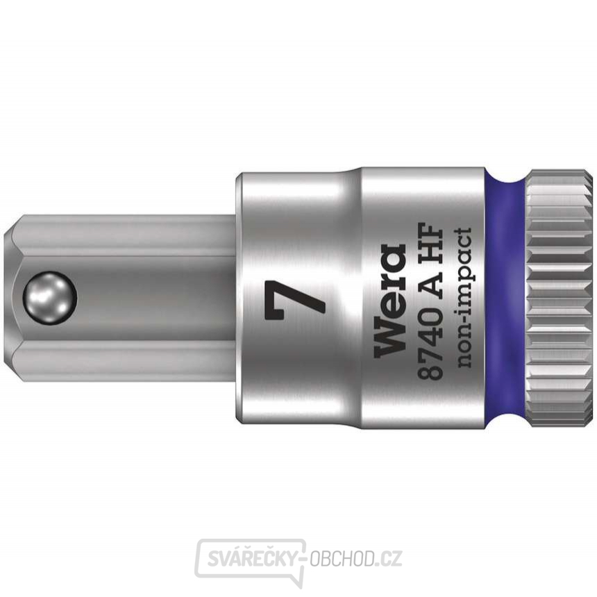 Wera 003341 Zástrčná bitová hlavice Zyklop 1/4" 6hran 7 mm typ 8740 A HF s přidržovací funkcí