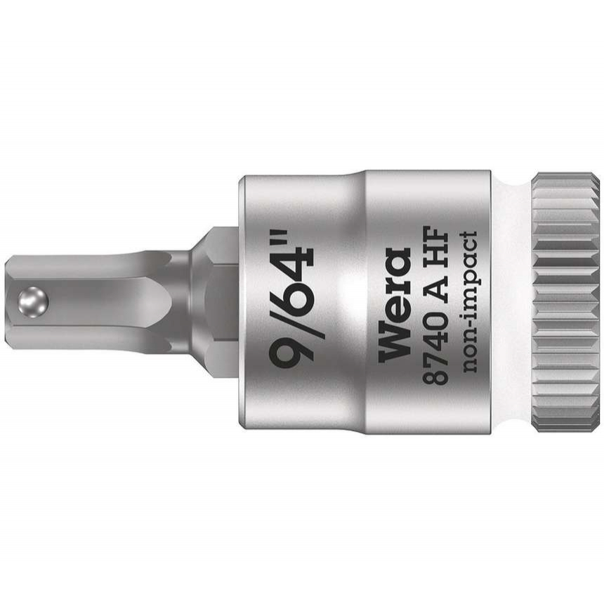 Wera 003384 Zástrčná bitová hlavice Zyklop 1/4&quot; 6hran 9/64&quot; typ 8740 A HF s přidržovací funkcí - palcová