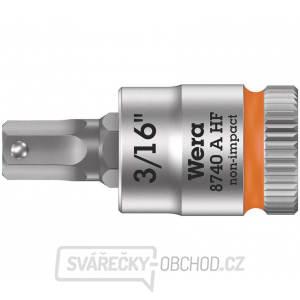 Wera 003386 Zástrčná bitová hlavice Zyklop 1/4" 6hran 3/16" typ 8740 A HF s přidržovací funkcí - palcová gallery main image