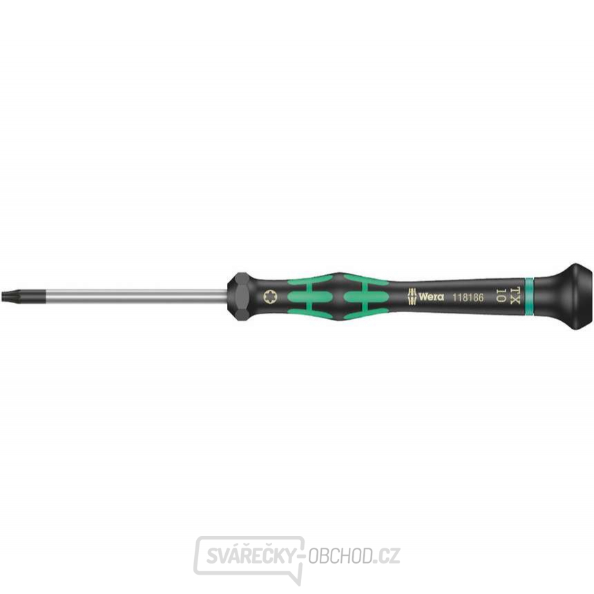 Wera 118186 Šroubovák TORX TX 10 HFx60 mm k použití v elektronice Kraftform Micro typ 2067, s pojistným kolíkem Wera 118186 Šroubovák TORX TX 10 HFx60 mm k použití v elektronice Kraftform Micro typ 2067, s pojistným kolíkem gallery main image