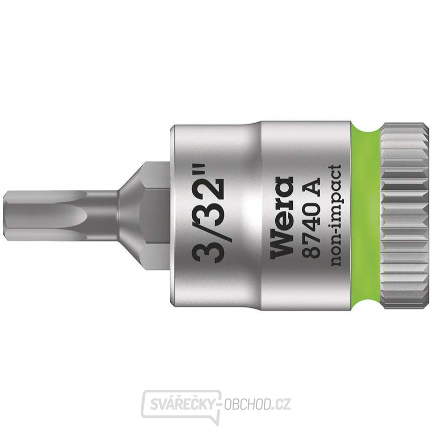 Wera 003381 Zástrčná bitová hlavice Zyklop 1/4" 6hran 3/32" typ 8740 A - palcová
