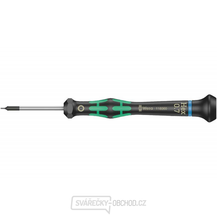 Wera 118060 Šroubovák šestihranný 0,7x40 mm k použití v elektronice Kraftform Micro typ 2054