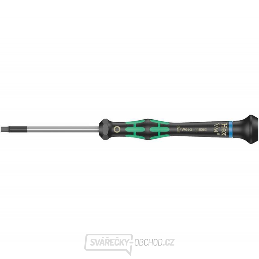 Wera 118106 Šroubovák šestihranný 7/64"x60 mm s kulovou hlavou k použití v elektronice Kraftform Micro typ 2052, palcový