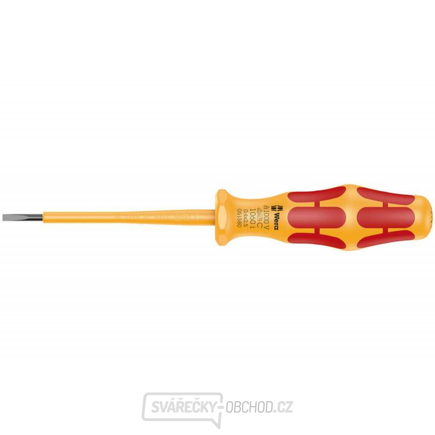 Wera 051580 Plochý šroubovák 0,4 x 2,5 x 80 mm s izolací VDE 1060 i