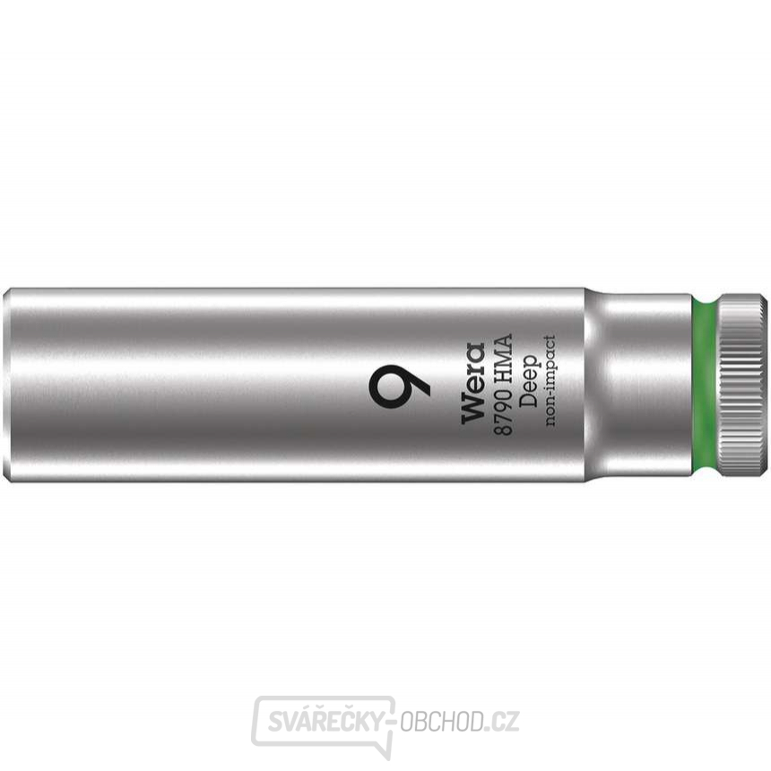 Wera 004506 Nástrčná hlavice Zyklop 1/4" 6hran 9 mm typ 8790 HMA - hluboká Wera 004506 Nástrčná hlavice Zyklop 1/4" 6hran 9 mm typ 8790 HMA - hluboká gallery main image
