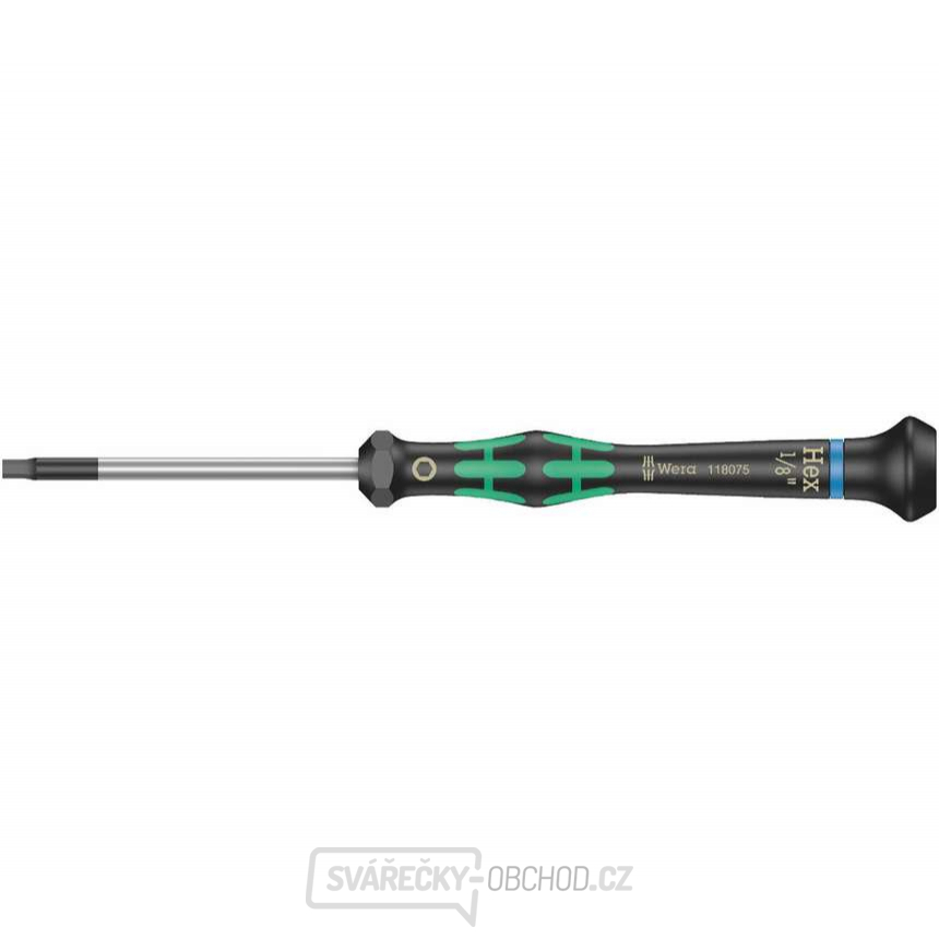 Wera 118075 Šroubovák šestihranný 1/8"x60 mm k použití v elektronice Kraftform Micro typ 2054, palcový