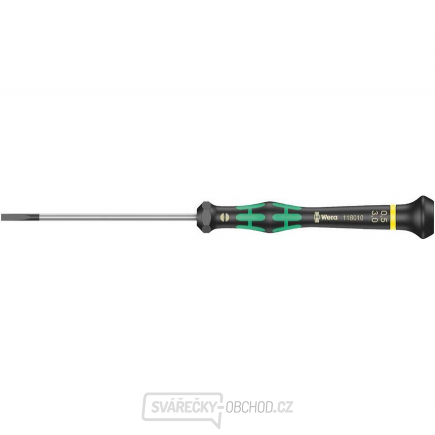 Wera 118010 Šroubovák plochý 0,5x3x80 mm k použití v elektronice Kraftform Micro typ 2035