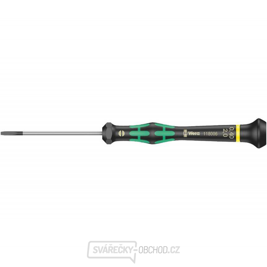 Wera 118006 Šroubovák plochý 0,4x2x60 mm k použití v elektronice Kraftform Micro typ 2035 Wera 118006 Šroubovák plochý 0,4x2x60 mm k použití v elektronice Kraftform Micro typ 2035 gallery main image