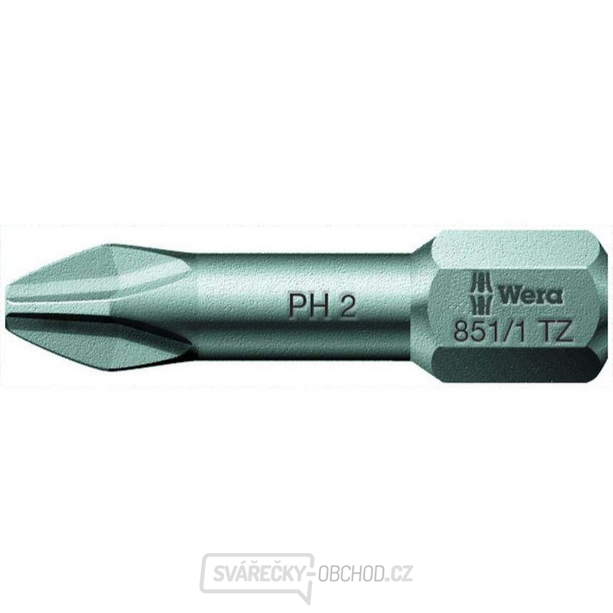 Wera 056525 Bit PH 3 - 851/1 TZ. Šroubovací bit 1/4 Hex, 25 mm pro křížové šrouby Phillips