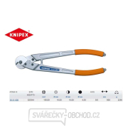Nůžky na dráty, lana, kabely a kulatinu 600 mm KNIPEX 95 81 600 - leštěno, plastové návleky gallery main image