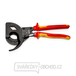 Kabelové nůžky 320 mm Knipex 95 36 320 - ráčnové s rohatkou. VDE gallery main image