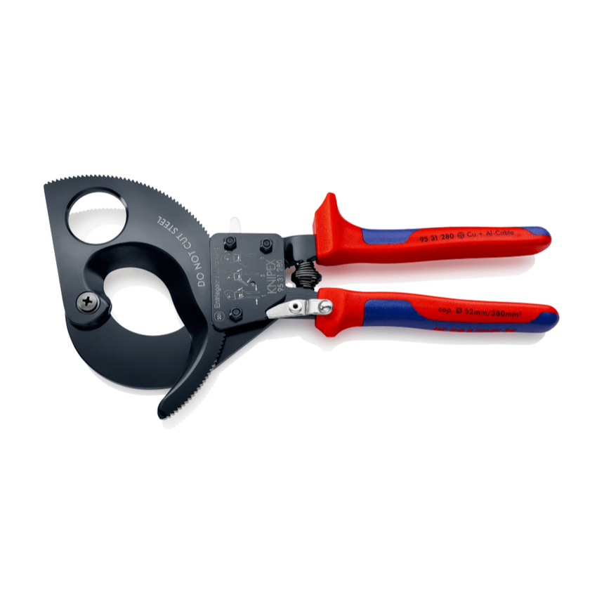 Levně Kleště na kabely 280 mm KNIPEX 95 31 280 - leštěná hlava, plastové návleky 95 31 280