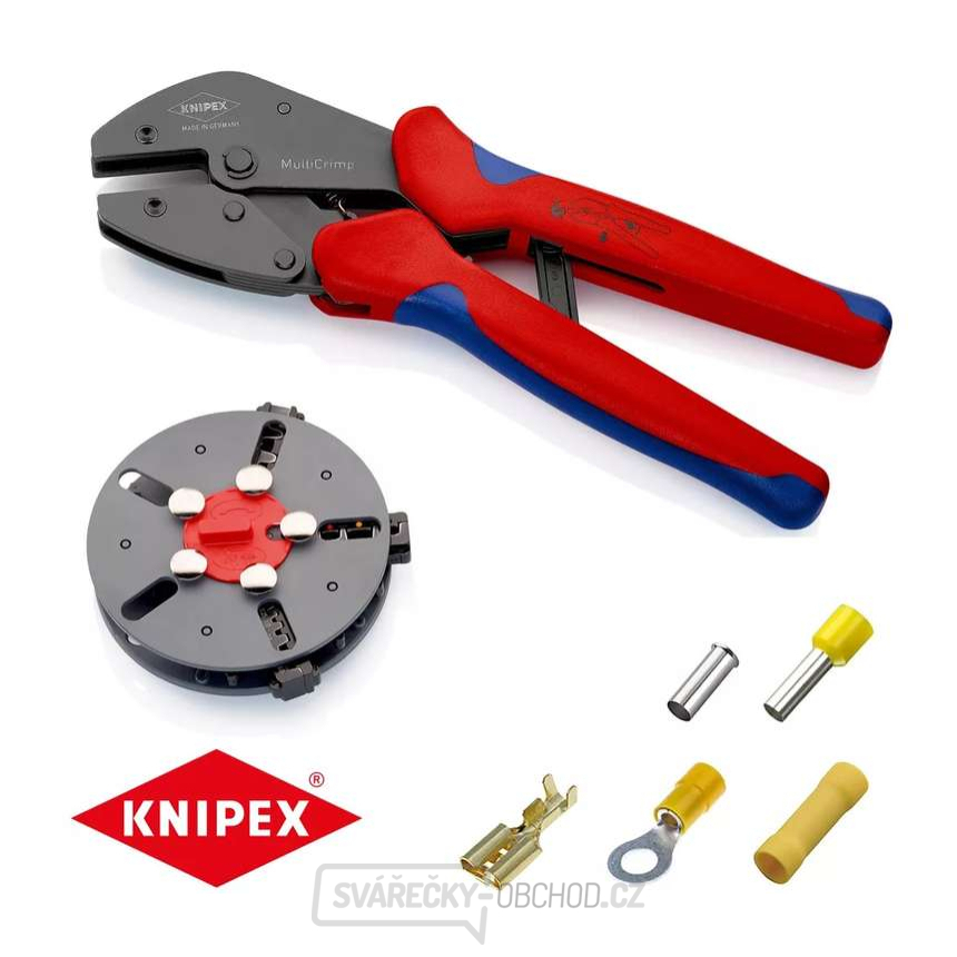 Lisovací kleště s výměnným zásobníkem Knipex 97 33 01 MultiCrimp®