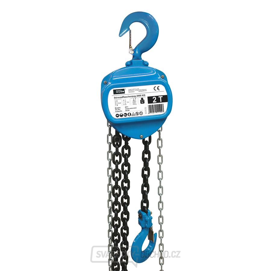 Řetězový kladkostroj 2000kg Řetězový kladkostroj 2000kg gallery main image