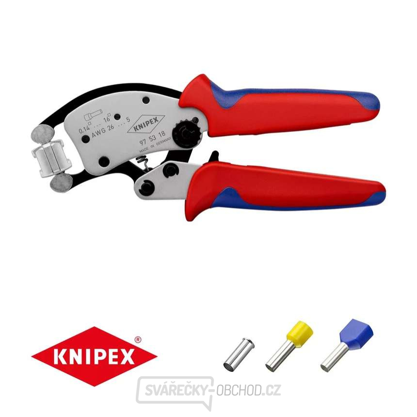 Samonastavitelné kleště Knipex Twistor16 SB pro lisování kabelových koncovek