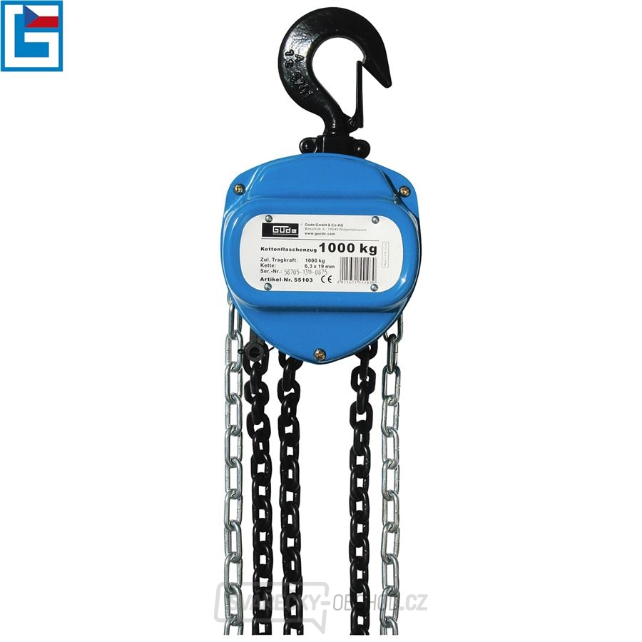 Řetězový kladkostroj 1000 kg - kladka
