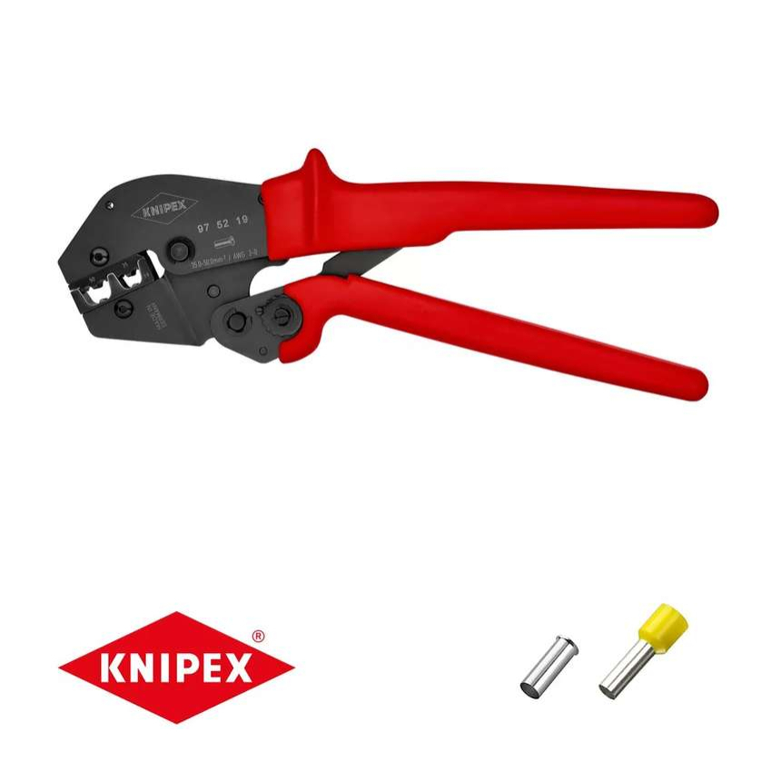 Pákové lisovací kleště 250 mm KNIPEX 97 52 19 - leštěná hlava, vícesložkové návleky