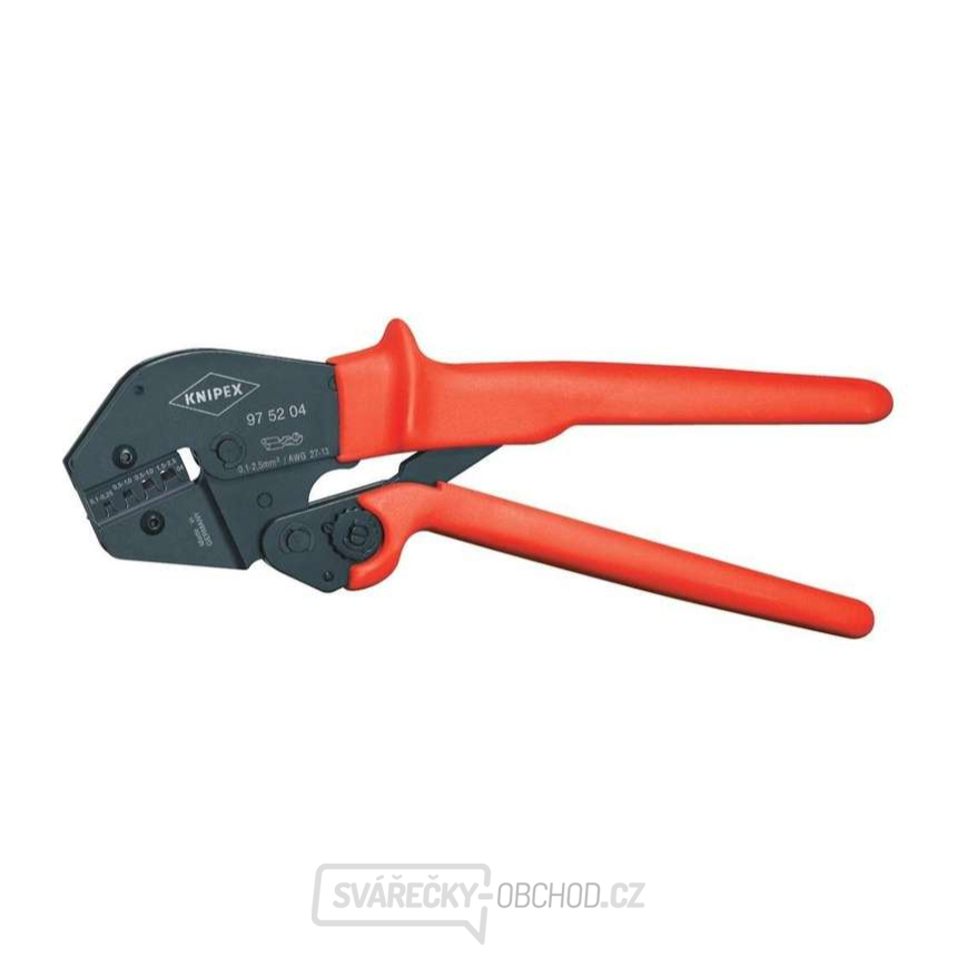 Pákové lisovací kleště 250 mm KNIPEX 97 52 04. Leštěno, vícesložkové návleky