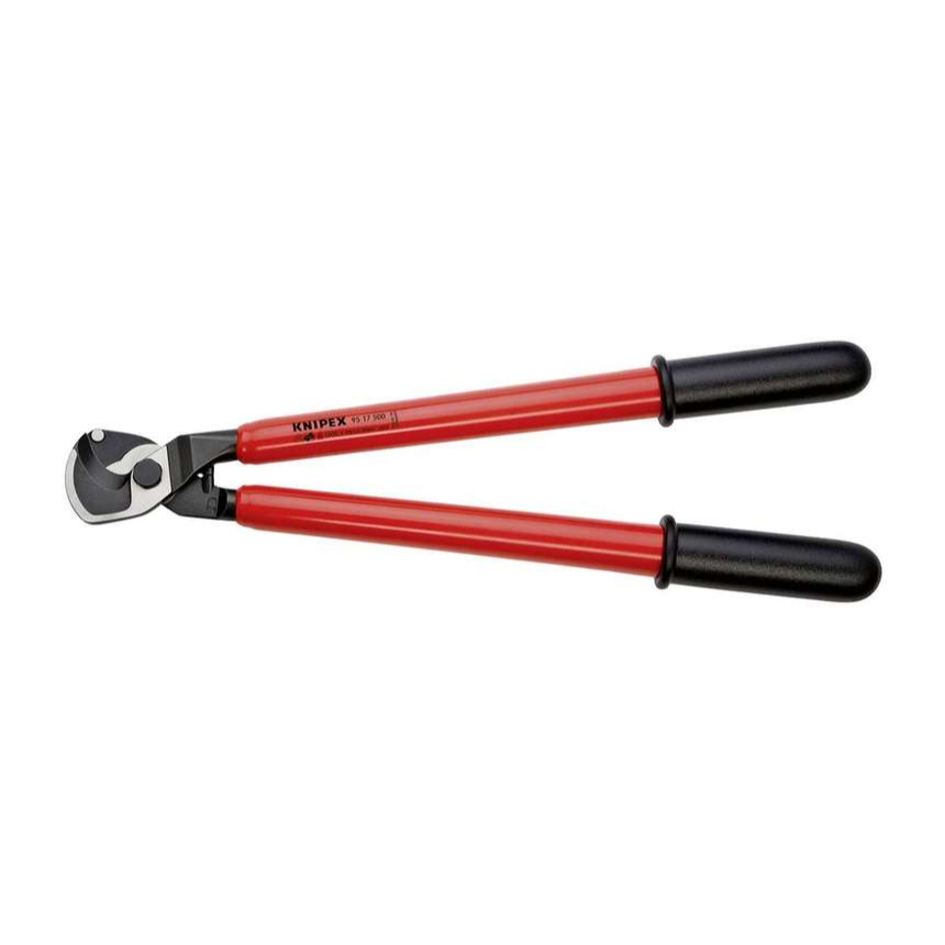 Kabelové nůžky 500 mm, VDE 1000 V. KNIPEX 95 17 500 - chromování, izolace VDE ponorem 95 17 500