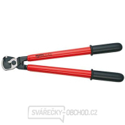 Kabelové nůžky 500 mm, VDE 1000 V. KNIPEX 95 17 500 - chromování, izolace VDE ponorem Náhled