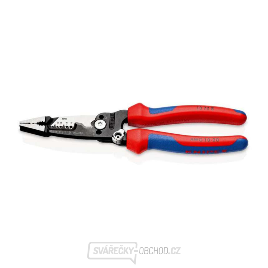 Multifunkční elektrikářské kleště WireStripper amerického typu Knipex 13 72 8