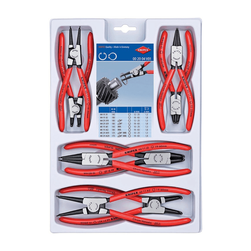 Kleště na pojistné kroužky Knipex 00 20 04 V01 (Sada 8 ks) 00 20 04 V01