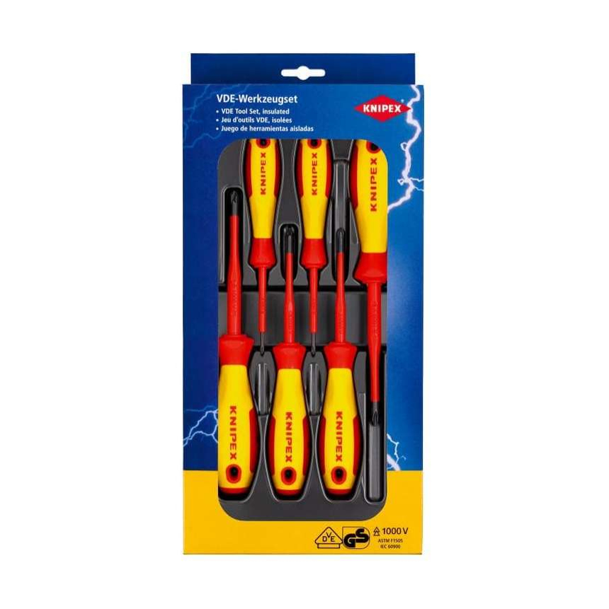 Elektrikářské šroubováky PH/PZ VDE Knipex 00 20 12 V03 (Sada 6 ks)