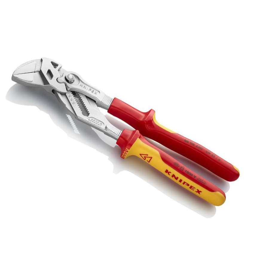 Klešťový klíč 250 mm, Knipex 86 06 250 - pochromováno, VDE vícesložkové návleky 86 06 250