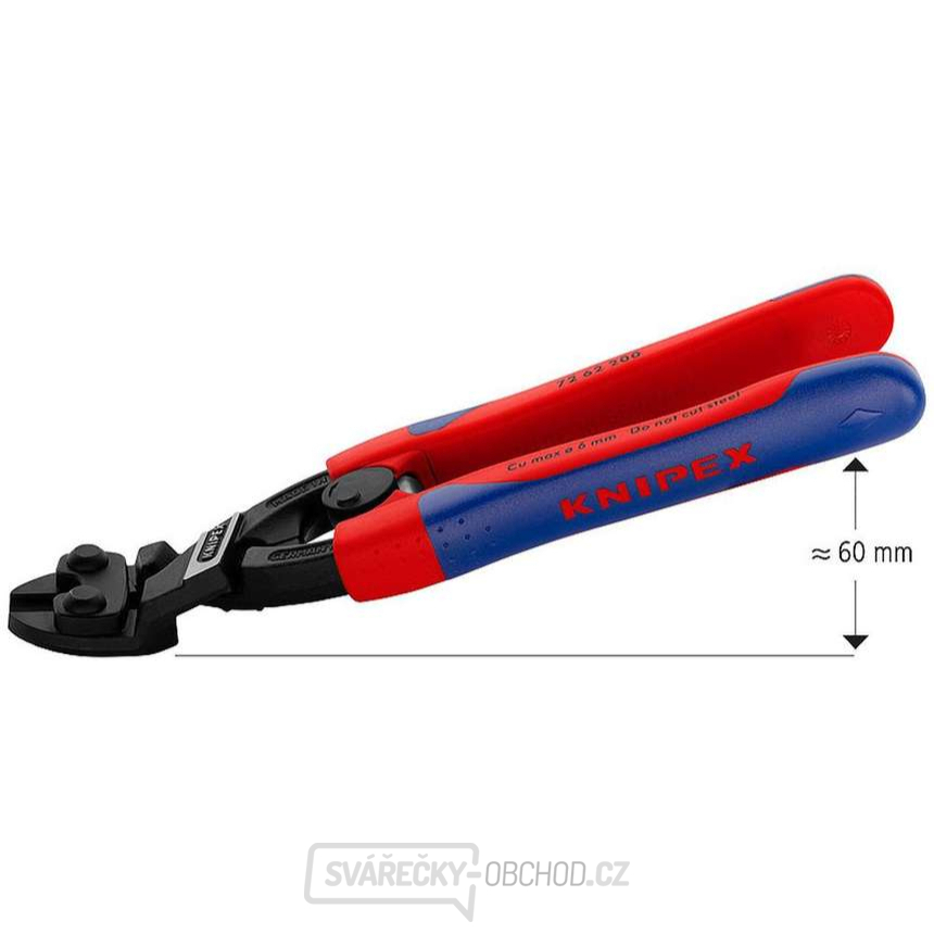 Silové kleště pro měkký kov a plast Knipex 72 62 200 (200 mm)