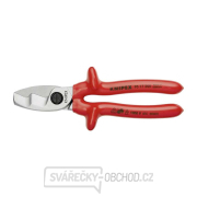 Kabelové nůžky 200 mm - 1000V. KNIPEX 95 17 200 - Chromováno, VDE - izolace ponorem v lázni Náhled